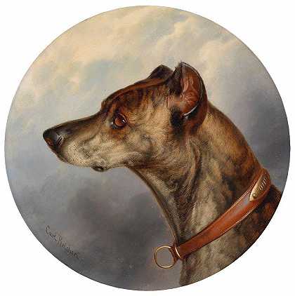 “Carl Reichert绘制的狗肖像