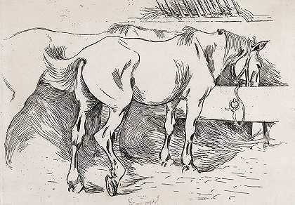 罗伯特·波尔希尔·贝文的《马厩里的马》