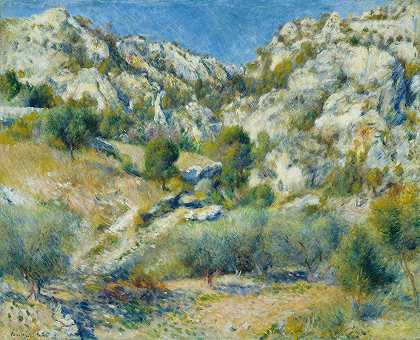 皮埃尔·奥古斯特·雷诺阿（Pierre Auguste Renoir）的《L’Estaque的岩石峭壁》