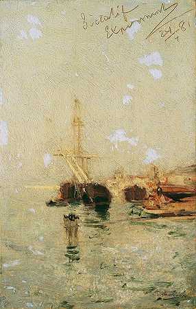 奥古斯特·冯·佩滕科芬（August von Pettenkofen）的《威尼斯与船的研究》