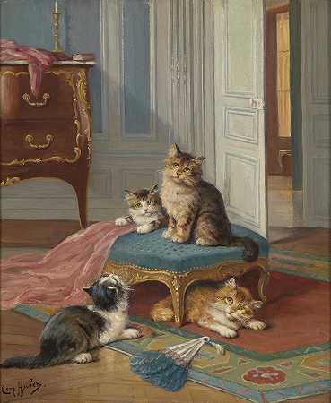 《猫的家庭》（Léon Huber）
