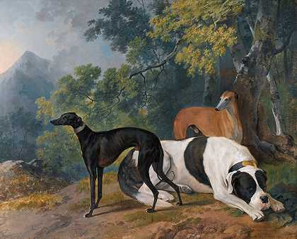 《汉密尔顿公爵的两只灰狗和一只马斯蒂夫》