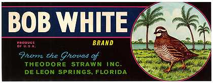 “Bob White品牌柑橘标签”