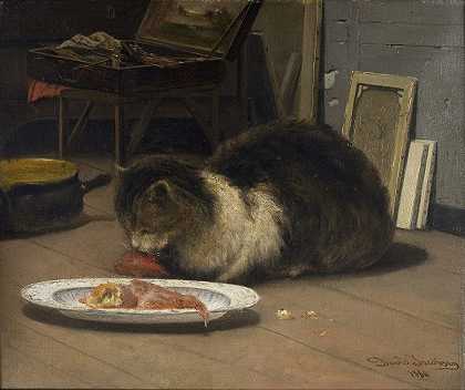 大卫·雅各布森的《画室里的猫》