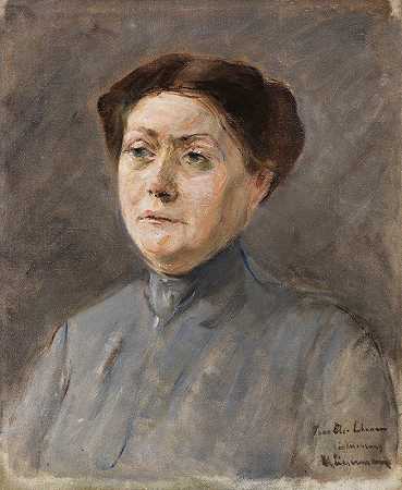 马克斯·利伯曼（Max Liebermann）的女演员埃尔斯·莱曼（Else Lehmann）肖像