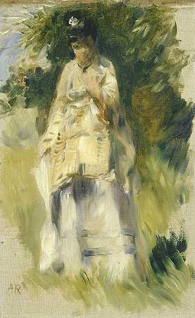 皮埃尔·奥古斯特·雷诺阿的《站在树旁的女人》