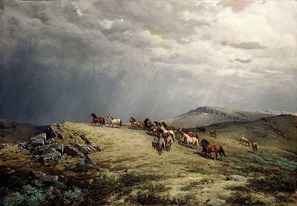 彼得·尼古拉·阿尔博的《山上的马》