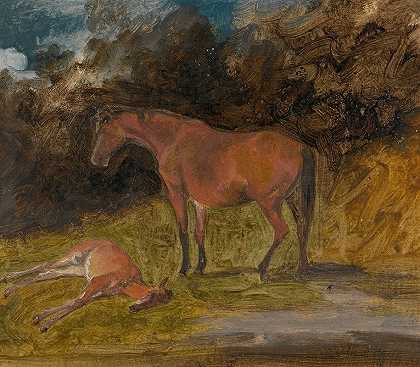 乔治·加拉德（George Garrard）的《威尔士亲王马驹》（A Mare And Foal，Prince Of Wales）
