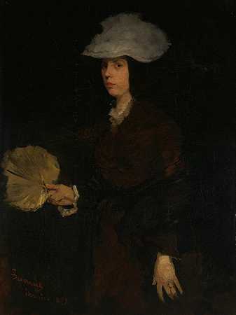 弗兰克·杜威尼克的《带着扇子的女士》