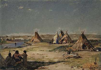 《拉拉米印第安人帐篷营地》，弗兰克·布克瑟著