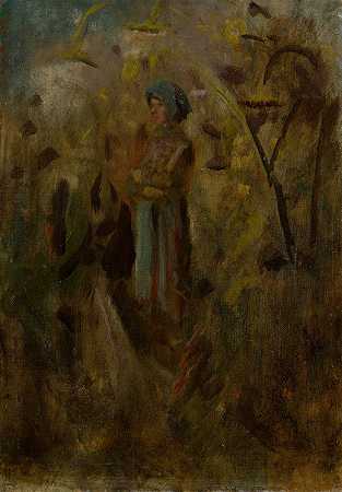 Ladislav Mednyánszky的《田野上的女孩》