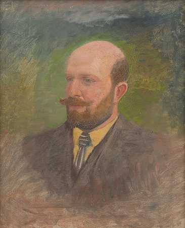 拉迪斯拉夫·梅德尼安斯基（Ladislav Mednyánszky）的《戴领带男子肖像》