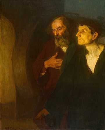 亨利·奥斯瓦·坦纳的《墓前的两个门徒》