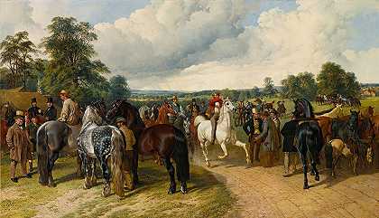 约翰·弗雷德里克·赫林（John Frederick Herring Sr.）的《Southborough Common上的马展》。