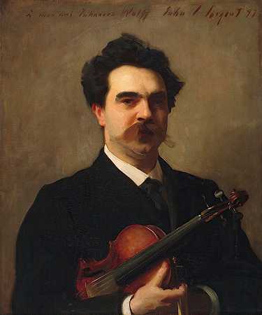 约翰·辛格·萨金特的荷兰小提琴家约翰内斯·沃尔夫（1861–1931）