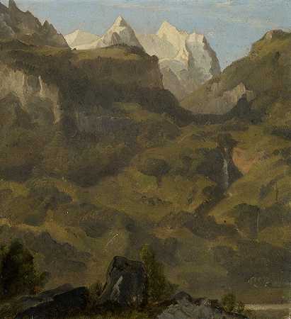 雅各布·克里斯托夫·米维尔的《赖辛巴赫瀑布与威特霍恩》