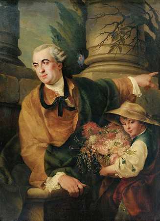 “查尔斯·克劳德·弗拉豪特·德拉比尔德里肖像画，安吉维勒伯爵（1730-1810），作者：路易斯·加布里埃尔·布兰切特