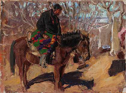 阿克塞利·加伦·卡莱拉的《骑马的印第安人》