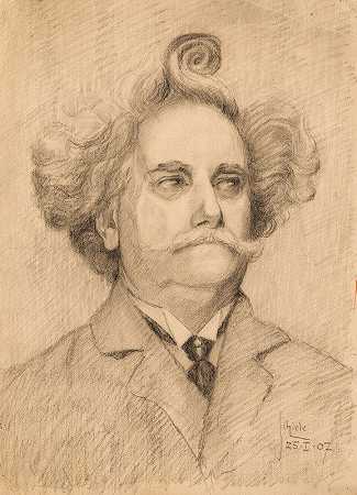 埃贡·席勒的《戴发夹的男人肖像》