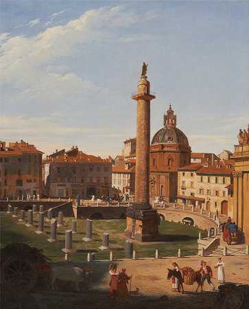 Charles Lock Eastlake的《图拉真论坛》，罗马