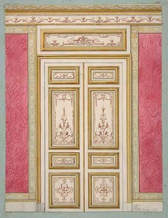 Jules Edmond Charles Lachaise设计的rococco风格的双开门