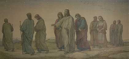 爱德华·冯·施泰纳的《基督与门徒同行》