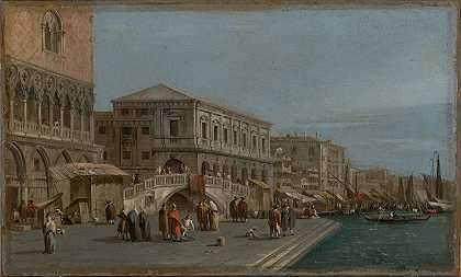 弗朗西斯科·瓜尔迪（Francesco Guardi）的《威尼斯的翻车鱼和Riva degli Schiavone》
