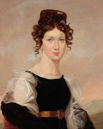 “拉法·哈齐耶维奇（RafałHadziewicz）的画家妻子安东妮娜·格普内·内·齐兹科夫斯卡（1813-1870）的肖像