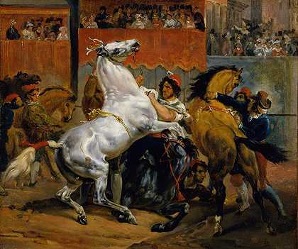 《无人骑马比赛的开始》（Horace Vernet）
