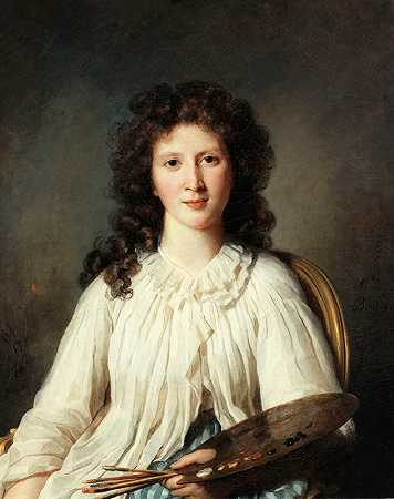 “肖像画阿德莱德·比纳特，妻子莱诺（1769-1832），画家玛丽·吉纳维耶夫·布利亚德