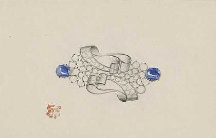 朱尔斯·夏德尔的蓝宝石胸针设计