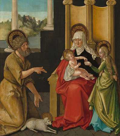 汉斯·巴尔登的《圣安妮与基督孩子、圣母和施洗者圣约翰》