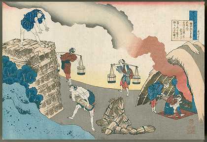 “Gonchūnagon Sadaie”作者：Katsushika Hokusai