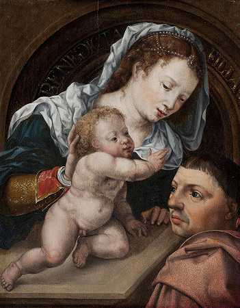 扬·戈萨特的《圣母与孩子与守护神》