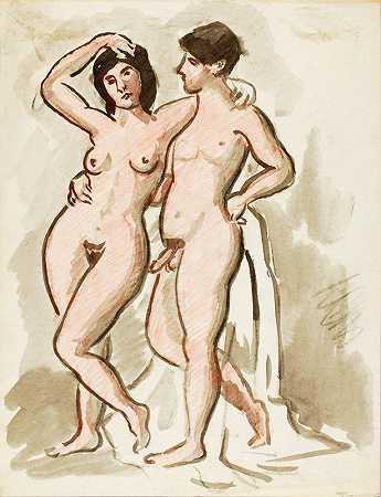卡尔·纽曼的《男女裸体》