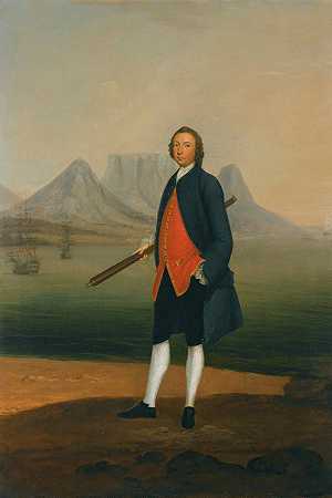 “斯塔福德郡科普福德-利奇菲尔德理查德·比尔德-斯特雷特菲尔德肖像（1705-1770），阿瑟·德维斯（Arthur Devis）《开普敦以外的桌湾风景》