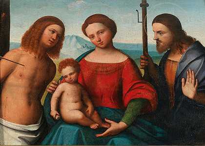 奥托拉诺的《圣母与圣徒塞巴斯蒂安和詹姆斯大帝的孩子》