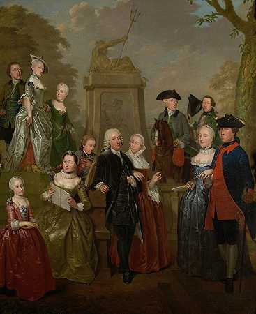 《狄奥多鲁斯·比斯多姆·范·弗利特及其家人的肖像》，扬·斯托克著