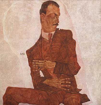 埃贡·席勒的《亚瑟·罗斯勒肖像》