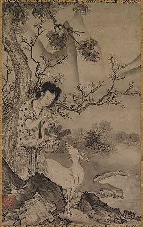 Kōboku的《风景中的女道士》