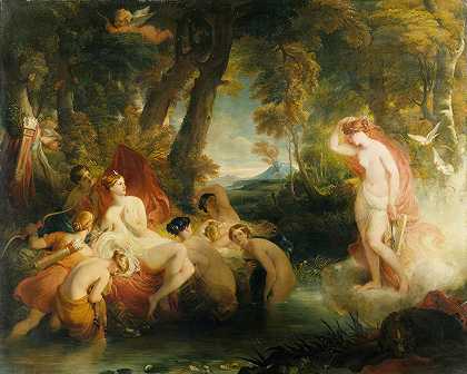 威廉·希尔顿（William Hilton）的《寻找丘比特的维纳斯》（Venus in search Cupid）让戴安娜大吃一惊
