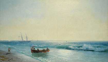 伊万·康斯坦丁诺维奇·艾瓦佐夫斯基的《水手上岸》
