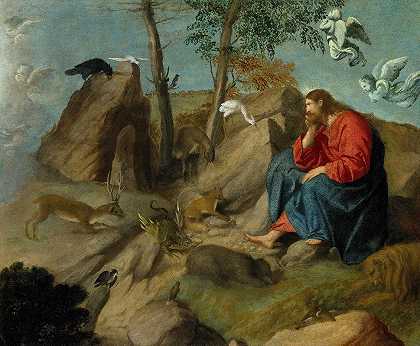 莫雷托·达布雷西亚的《荒野中的基督》