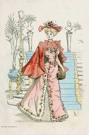 “19世纪女性时尚1898年亨利·布特
