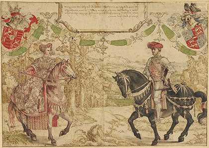 《约翰四世·范·拿骚和他的妻子玛丽亚·范·龙·海因斯伯格》伯纳德·范·奥利著