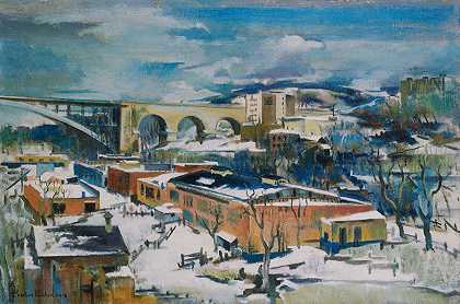 普雷斯顿·迪金森的《冬天，哈莱姆河》