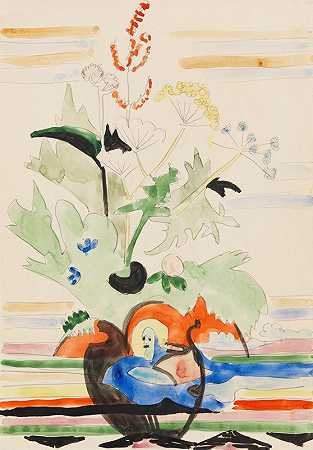 恩斯特·路德维希·凯尔希纳的《草地花的静物》