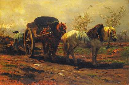罗莎·邦赫的《两匹马换一辆车》
