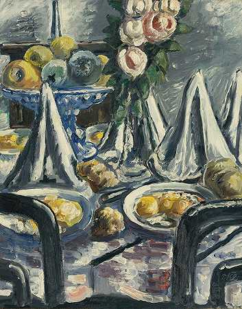 Paul Kleinschmidt的“餐巾纸和玫瑰餐桌”