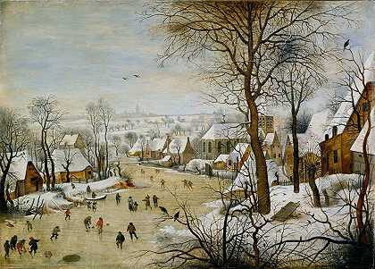 彼得·布鲁格尔的《冬季风景与鸟笼》